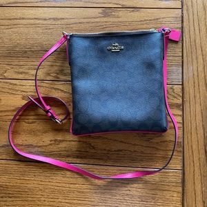 Coach black and brown crossbody